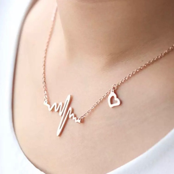 My Added Sparkle Jewelry - 3/$30 Heartbeat Pendant Necklace